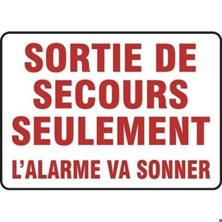 Accuform Exit Sign, Plastic, 10 in W, 7 in H FRMEXT551VP